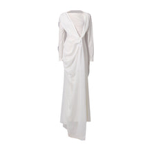 Load image into Gallery viewer, Spring Elegant Retro Twisted Chiffon Patchwork Long Waist Slimming Dress Women