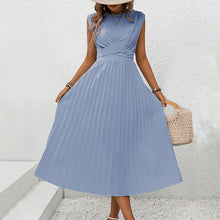 Load image into Gallery viewer, Summer Women Lace up Design Solid Color Dress