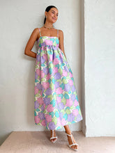 Load image into Gallery viewer, Casual Elegant Printed Sling Loose Sleeveless Backless Large Swing Dress