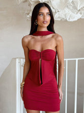 Load image into Gallery viewer, Halter Women Dress Sexy Adult Lady like Woman Elegant High Grade Nightclub Sheath Dress