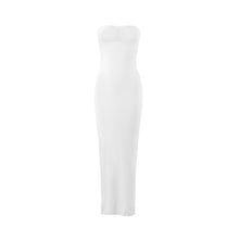 Load image into Gallery viewer, Women lothing Summer Sexy Wrapped Chest Slim Side Slit Long Solid Color Dress