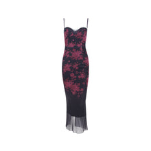 Load image into Gallery viewer, Women Clothing Printing Slip Dress Women Slim Fit Backless Sheath Fishtail Dress Long Evening Dress