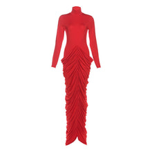 Load image into Gallery viewer, Autumn Winter Women Minimalist Long Sleeve Half Turtleneck Sexy Sheath Backless Solid Color Dress