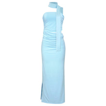 Load image into Gallery viewer, Spring Sexy Tube Top Pleated Slim Fit Sheath Personality Street Dress Long Dress