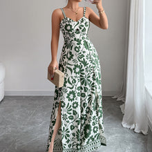 Load image into Gallery viewer, Spring Summer Elegant Twist Print Sling Wide Leg One Piece Long Pants Women Clothing