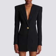 Load image into Gallery viewer, Spring Autumn High Solid Color Long Sleeve Slim Fit Office Ladies Business Dress Women