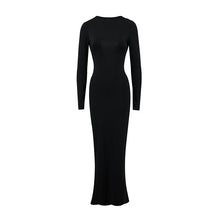 Load image into Gallery viewer, Slim Fit Long Sleeve Backless Sexy Hip Bag Dress