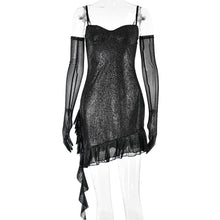 Load image into Gallery viewer, Women Clothing Mesh Silver Strap Tube Top Dress Sexy Sexy Backless Hip Dress