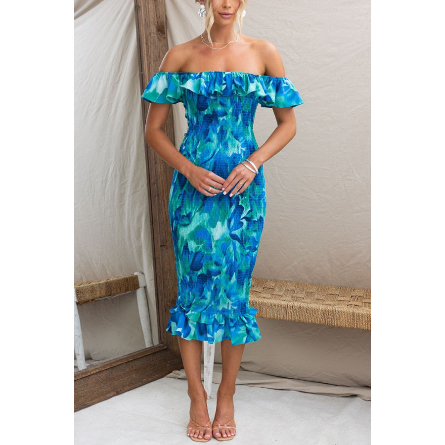 Summer off Shoulder Lace Skinny Sheath Elegant Sexy Dress