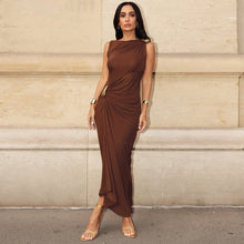 Load image into Gallery viewer, Women Clothing Summer Sexy Slim Metal Decorative Sheath Sleeveless Dress