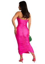 Load image into Gallery viewer, Women Clothing Thick Rope Lace up Elastic Band Double Headed Zipper Dress