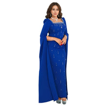 Load image into Gallery viewer, Women Wear Back Slit Cape Sleeve Drilling Elegant Dress