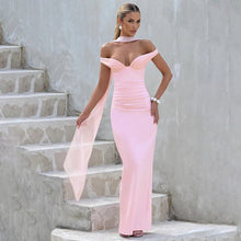 Load image into Gallery viewer, Elegant Tube Top Solid Color Dress Sexy Sleeveless Slim Fit Backless Dress