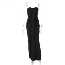 Load image into Gallery viewer, Elegant Slimming Pleated Design Stitching Ribbon Hip Bag Chest Wrapped Dress Women Clothing