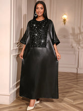 Load image into Gallery viewer, Elegant round Neck Sequin Cloth Cloth Dress African Ethnic Loose Robe Party Dress