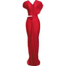 Load image into Gallery viewer, Winter Sexy Slim Fit Cropped Split Dress Solid Color Skinny Sheath Dress