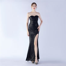 Load image into Gallery viewer, Heavy Industry Shrink Fold Wrinkle Craft Simple Retro Tube Top Evening Dress