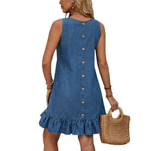 Load image into Gallery viewer, Women Clothing Summer Sleeveless Denim Dress