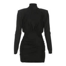 Load image into Gallery viewer, 7Fall Sexy Slim Fit Turtleneck Long Sleeve Narrow Short Solid Color Dress