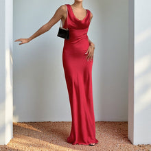 Load image into Gallery viewer, Women Elegant Sexy Backless Dress Pockets Collar Dress