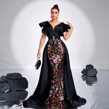 Load image into Gallery viewer, Women Clothing Advanced Sleeveless V neck Slim Fit Sheath Sequined Cocktail Fishtail Evening Dress Dress
