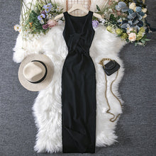Load image into Gallery viewer, Women Clothing Summer Sexy Kinked Chest Flattering Machine Hollowed Reversible Knitted Dress