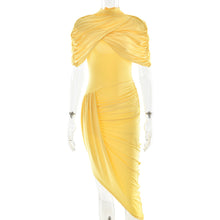 Load image into Gallery viewer, Elegant Slim Pleated Dress Sexy Backless Sheath Women Dress
