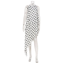 Load image into Gallery viewer, Elegant Women Clothing Sleeveless Halter Polka Dot Printed Mid Length Irregular Asymmetric Dress Cocktail Dress