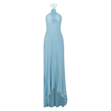 Load image into Gallery viewer, Women Clothing Mesh Halter Floral Backless Dress Mop Evening Dress Halter Dress Sweet Spicy