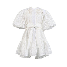 Load image into Gallery viewer, Spring Single Breasted Printed Lace up T shirt Shory Dress Women