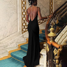 Load image into Gallery viewer, Women Clothing Camisole off Neck Sexy Backless Slim Fit Maxi Dress