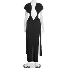 Load image into Gallery viewer, Women Clothing Spring Solid Color Sexy Pleated Hollow Out Cutout Backless Sleeveless Ribbon Maxi Dress
