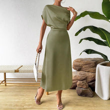 Load image into Gallery viewer, Women Clothing Trendy Summer Satin Satin Women Summer Dress Tight Jumpsuit Long Dress