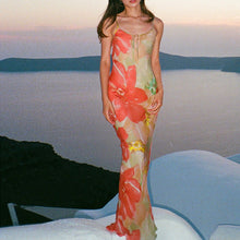 Load image into Gallery viewer, Sexy Suspenders Hollow Out Cutout Print Backless Dress Women Vacation Sexy Dress