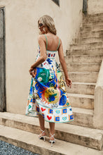Load image into Gallery viewer, Sexy Women Clothing Sling Graffiti Printing Sleeveless Swing Dress Amplified craft