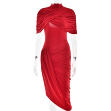 Load image into Gallery viewer, Elegant Slim Pleated Dress Sexy Backless Sheath Women Dress