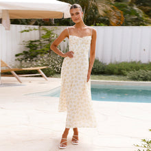 Load image into Gallery viewer, Women Clothing Floral Sexy Strap Backless Vacation Dress
