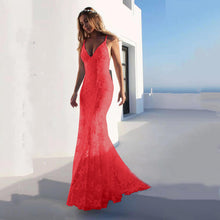 Load image into Gallery viewer, Women Sexy V neck White Cami Maxi Dress
