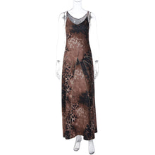 Load image into Gallery viewer, Spring Women Clothes Leopard Print Slim Street Long Tie Dress