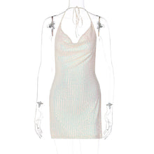 Load image into Gallery viewer, Fried Street Sexy Backless Hollow Out Cutout out Halter Slimming Short Women Dress