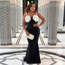Load image into Gallery viewer, Women Clothing Dress Solid Color Applique Sexy Tight Sling Trailing Dress