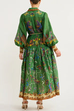 Load image into Gallery viewer, Autumn Printed Cardigan Printed Wide Hem Long Sleeve Dress for Women Amplified craft
