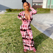 Load image into Gallery viewer, Women Clothing Spring Summer Colorful Tie Dye off Shoulder Tube Top Dress