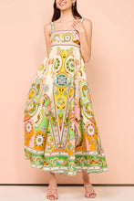 Load image into Gallery viewer, Sexy Women Clothing Sling Graffiti Printing Sleeveless Bow Swing Cotton Linen Dress