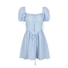 Load image into Gallery viewer, Women Clothing Bubble Sleeve Square Collar Dress Corset Princess Two Piece Sexy Dopamine Wear