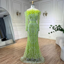Load image into Gallery viewer, Black off Shoulder Feather Fishtail Gown Entry Lux Elegant Ladies Cocktail Host Evening Dress