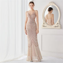 Load image into Gallery viewer, Positioning Floral Dream Socialite Gathering Party Evening Dress Sexy Long Slimming Toast Dress Bride