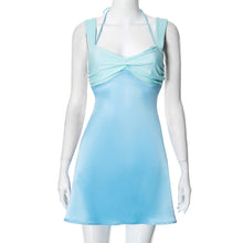Load image into Gallery viewer, Women Clothing Spring Summer Halter Lace up Backless Sheath Holiday Dress Women
