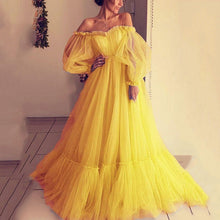 Load image into Gallery viewer, Summer Women Clothing Tube Top Dress Mesh Sexy Large Swing Wedding Evening Dress