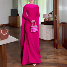 Load image into Gallery viewer, Women Clothing Spring Sexy Sheath Shawl Ribbon Evening Dress